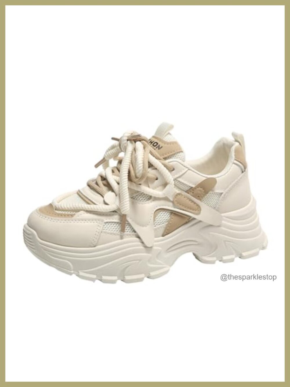 Women's Platform Sneakers with Rubber Sole, Mesh, Cushioned, Slip Resistant,